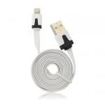 Data kabel iPhone USB pro iPhone 5 OEM plochý 2m white/bílá (BULK) iOS9