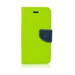 Pouzdro typu kniha pro Sony Xperia E4g (E2003) lime-navy/limetkovo-modr (BULK)