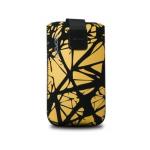 Pouzdro RedPoint Velvet motiv Yellow Cracks, mikroply, velikost L