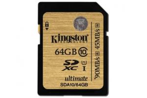 Karta pam.SDXC 64GB Kingston UHS-I Ultimate 90R/ 45W (BLISTR)