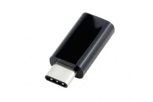 Adapter microUSB na USB-C černá  (BLISTR)