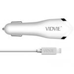 Adapter CL VIDVIE lightning kabel, 2x USB 2,1A, bílá  (BLISTR)