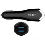 Adapter CL VIDVIE microUSB kabel, 2x USB 2,1A, černá  (BLISTR)