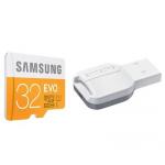 Karta paměť.microSDHC 32GB Samsung EVO Class 10 + USB adapter (BLISTR)