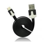 Data kabel ploch microUSB 1m, ern (BULK)