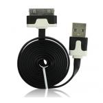 Data kabel ploch Apple iPhone 3G, 3Gs, 4G 1m, ern (BULK)