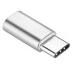 Adapter microUSB na USB-C, stbrn  (BLISTR)