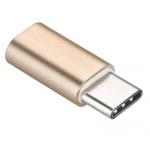 Adapter microUSB na USB-C, zlatá  (BLISTR)