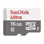 Karta paměť.microSDHC 16GB SanDisk Ultra, 80MB/s Class10 UHS-I  (BLISTR)