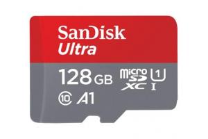 Karta pam.microSDXC 128GB SanDisk Ultra, 98MB/s, Class10 UHS-I + adapter (BLISTR)