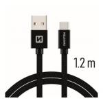 Data kabel SWISSTEN Textile USB-C 1,2 m, ern