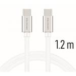 Data kabel SWISSTEN Textile USB-C/USB-C 1,2 m, stbrn