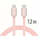 Data kabel SWISSTEN Textile USB-C/USB-C 1,2 m, rov zlat