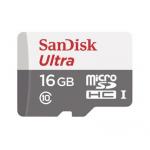 Karta paměť.microSDHC 16GB SanDisk Ultra, 80MB/s, Class10 bez adapteru