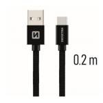 Data kabel SWISSTEN Textile USB-C 0,2 m, ern