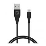 Data kabel SWISSTEN USB-C, Super fast charging 5A, 1,5m, černá