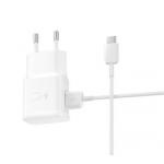 Nab.cestovn Samsung EP-TA200EWE + kabel USB-C kabel DG970BW, white/bl (BULK)