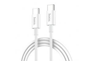 Data kabel HOCO X23 Skilled, USB-C/USB-C (PD), 3A, 1m, bílá