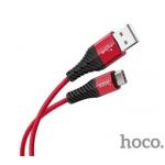 Data kabel HOCO X38 Cool, USB-C, 3A, 1m, erven