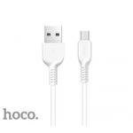 Data kabel HOCO X13 Easy charged, microUSB, 2A, 1m, bílá