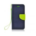 Pouzdro kniha Fancy pro Samsung Galaxy A02s (SM-A025) modro-limetkov (BULK)